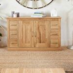 mobel oak six drawer sideboard